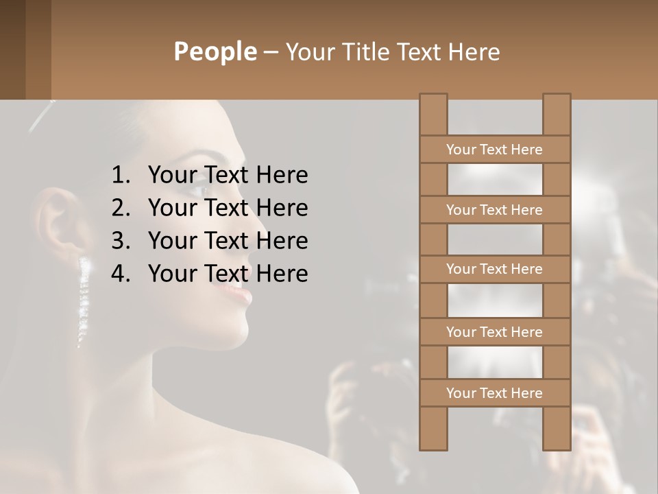 A Woman Is Taking Pictures With Her Camera PowerPoint Template