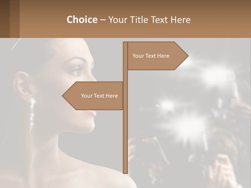 A Woman Is Taking Pictures With Her Camera PowerPoint Template