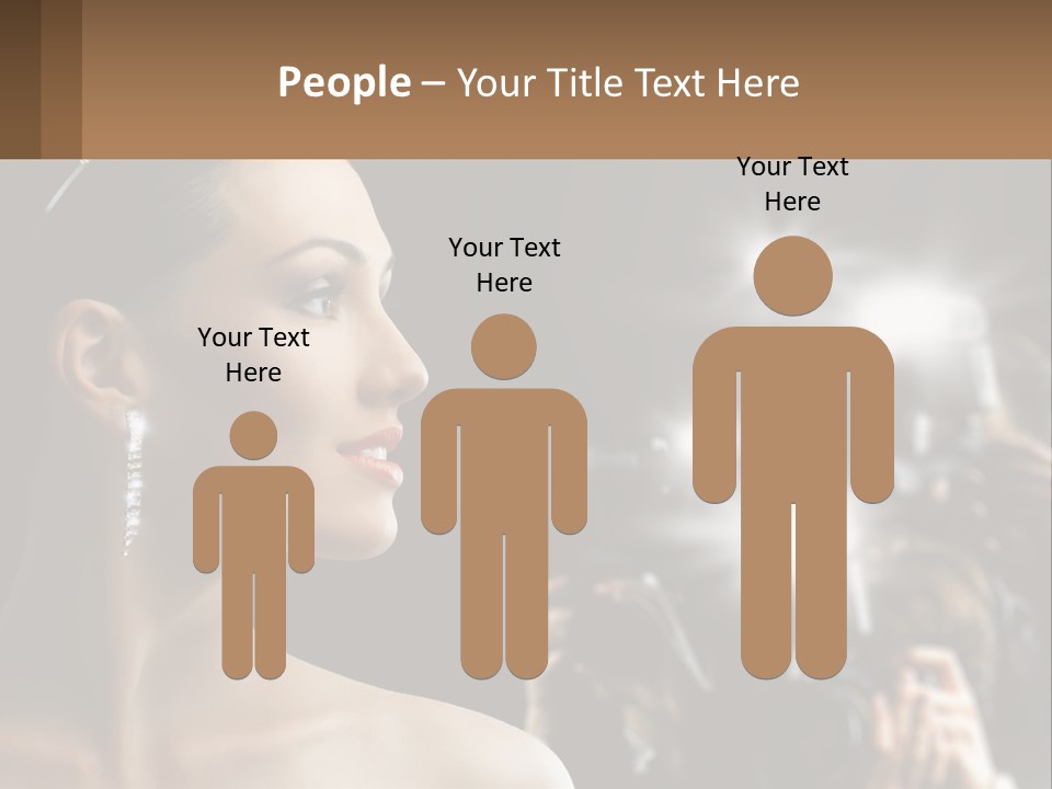 A Woman Is Taking Pictures With Her Camera PowerPoint Template