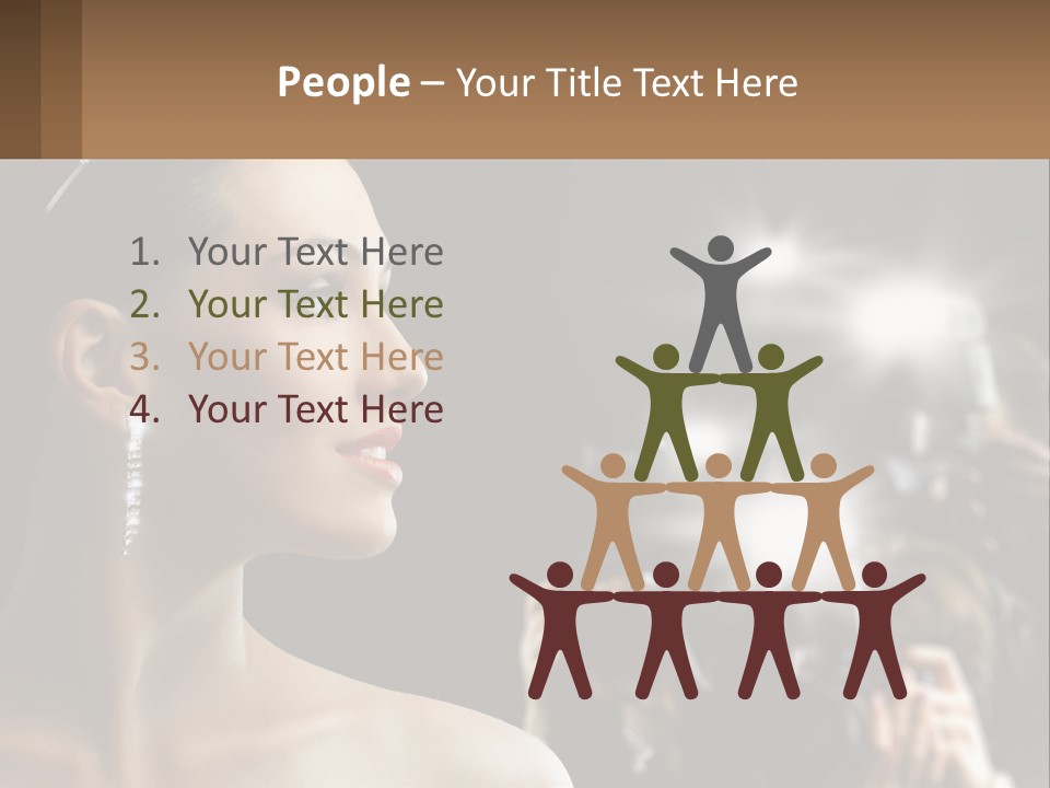 A Woman Is Taking Pictures With Her Camera PowerPoint Template