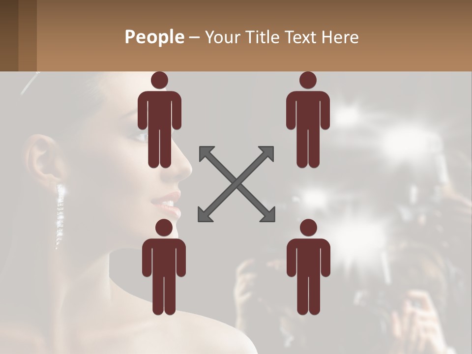 A Woman Is Taking Pictures With Her Camera PowerPoint Template