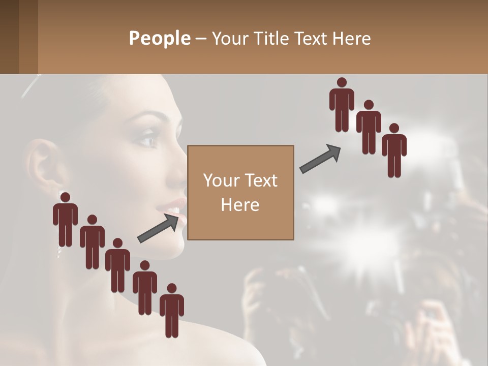 A Woman Is Taking Pictures With Her Camera PowerPoint Template