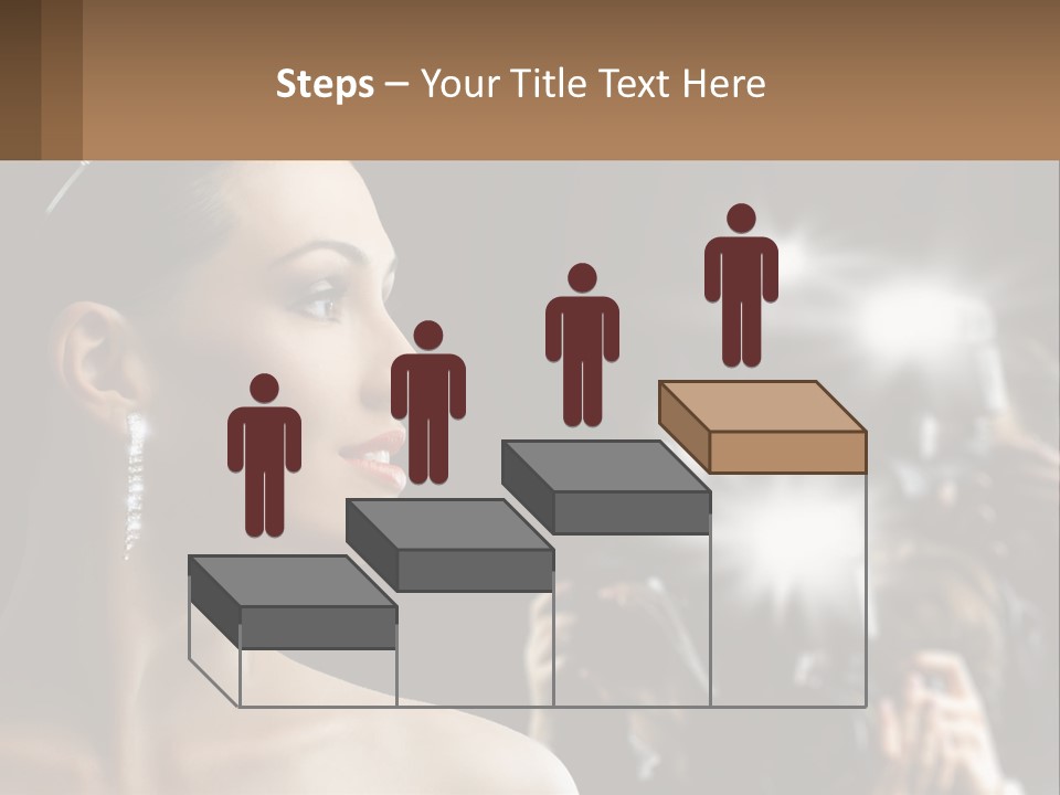 A Woman Is Taking Pictures With Her Camera PowerPoint Template