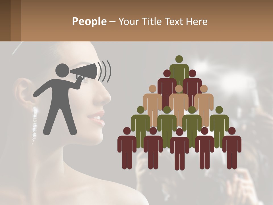 A Woman Is Taking Pictures With Her Camera PowerPoint Template