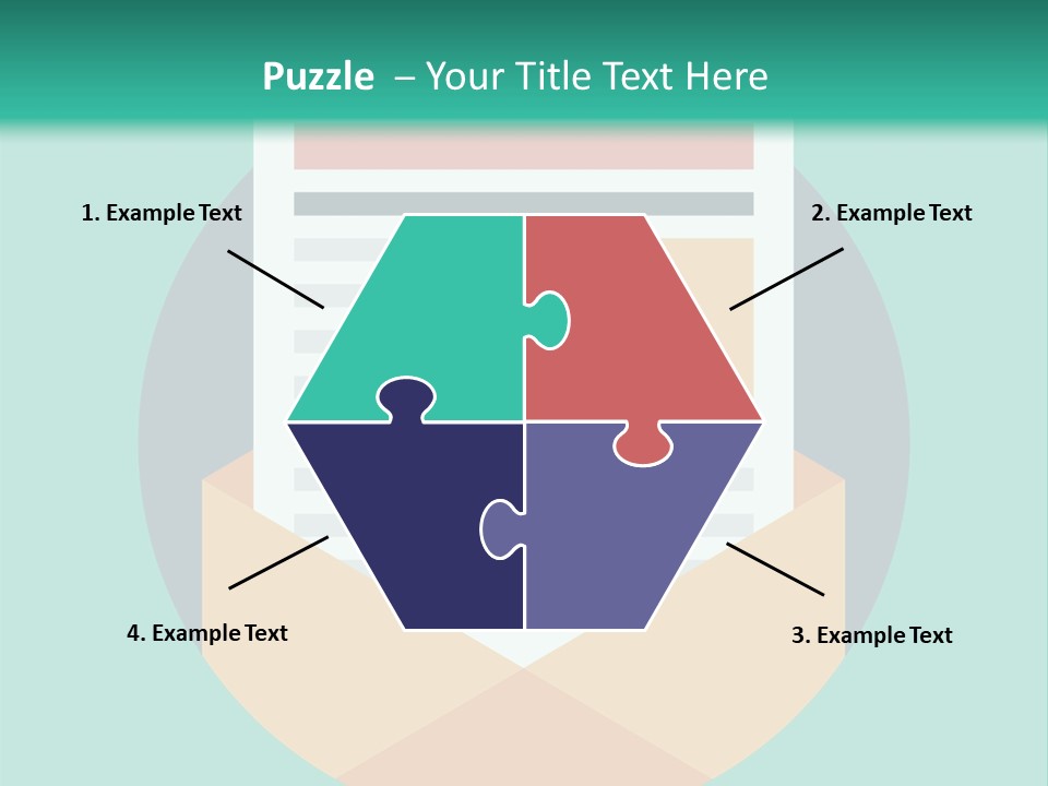 An Email Envelope With A Paper In The Middle Of It PowerPoint Template
