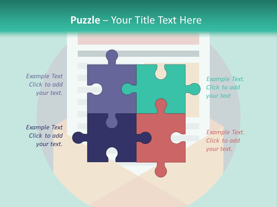 An Email Envelope With A Paper In The Middle Of It PowerPoint Template