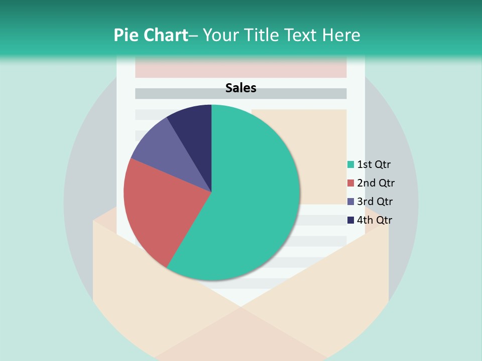 An Email Envelope With A Paper In The Middle Of It PowerPoint Template