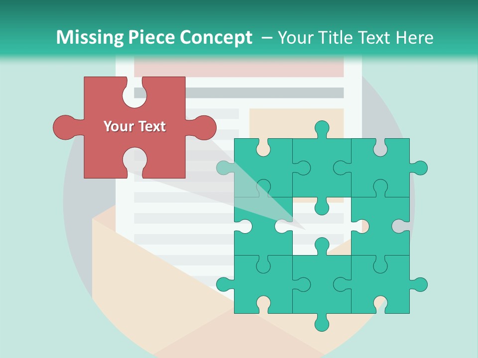 An Email Envelope With A Paper In The Middle Of It PowerPoint Template