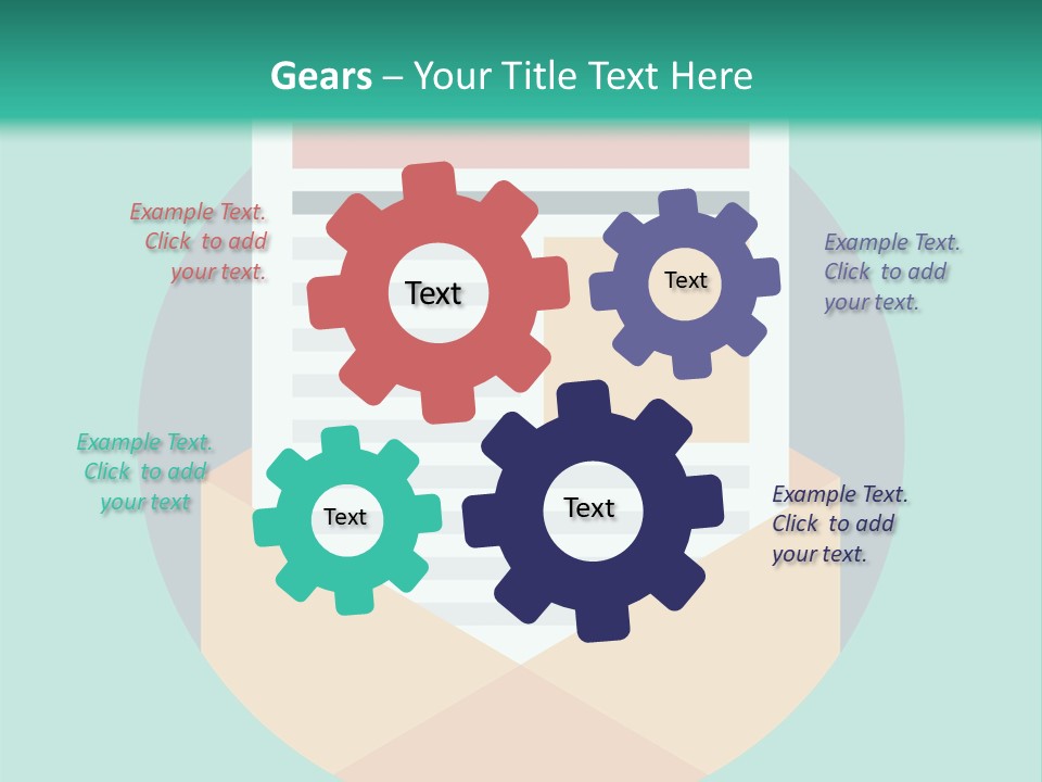 An Email Envelope With A Paper In The Middle Of It PowerPoint Template