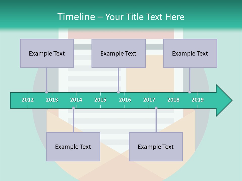 An Email Envelope With A Paper In The Middle Of It PowerPoint Template