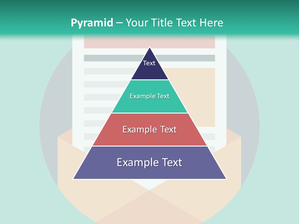 An Email Envelope With A Paper In The Middle Of It PowerPoint Template