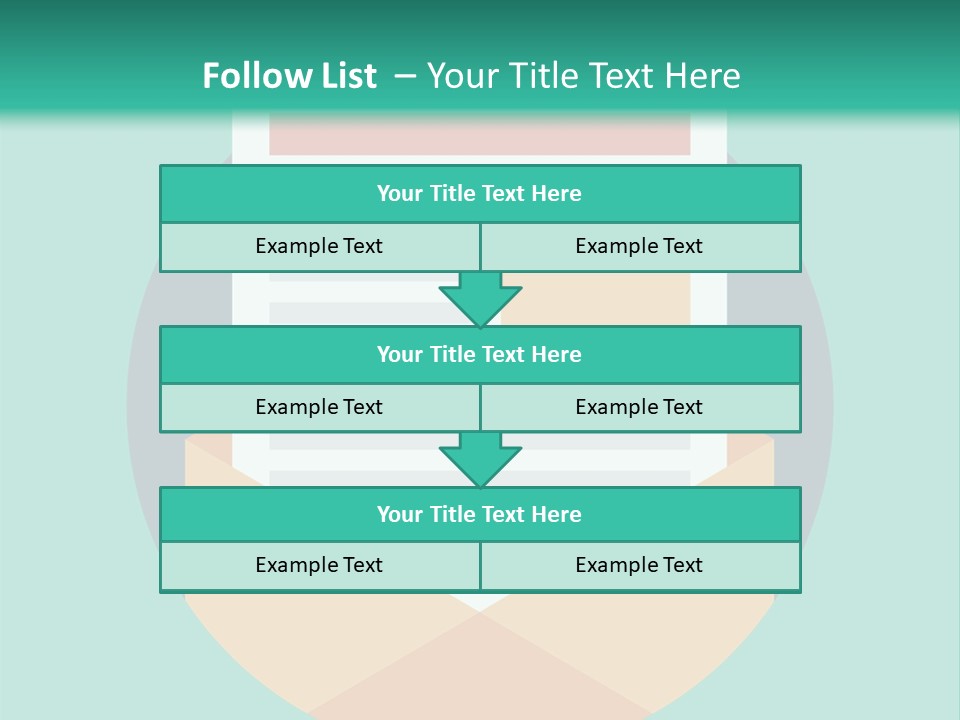 An Email Envelope With A Paper In The Middle Of It PowerPoint Template