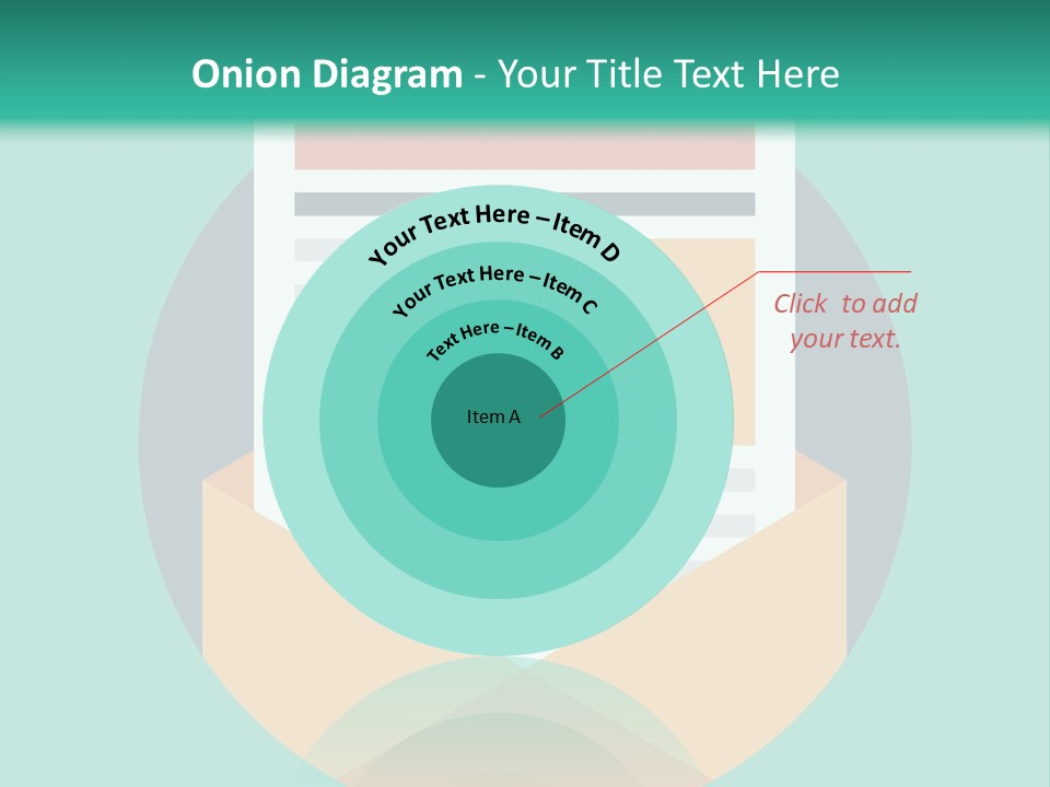 An Email Envelope With A Paper In The Middle Of It PowerPoint Template