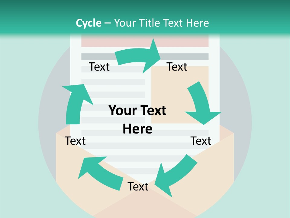 An Email Envelope With A Paper In The Middle Of It PowerPoint Template