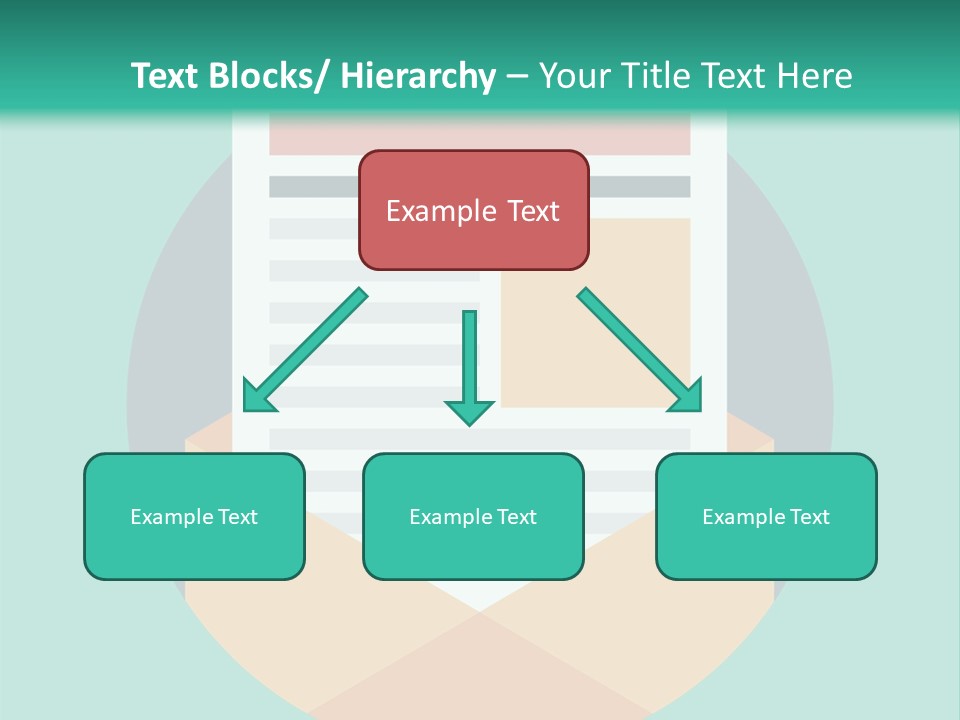 An Email Envelope With A Paper In The Middle Of It PowerPoint Template
