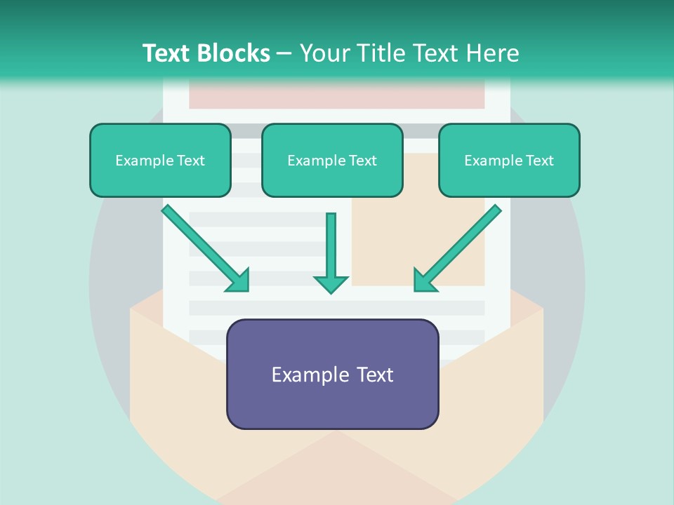 An Email Envelope With A Paper In The Middle Of It PowerPoint Template