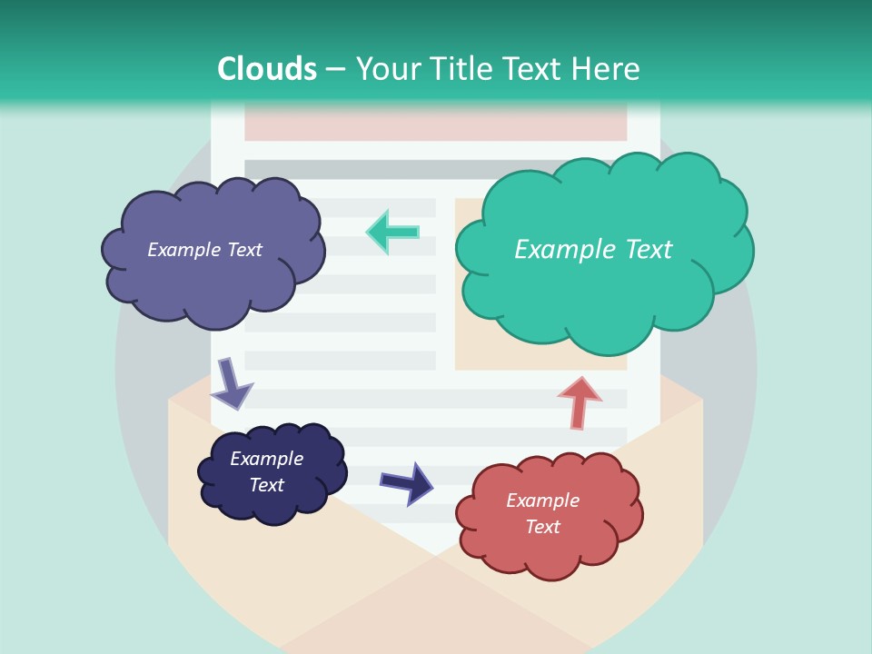 An Email Envelope With A Paper In The Middle Of It PowerPoint Template