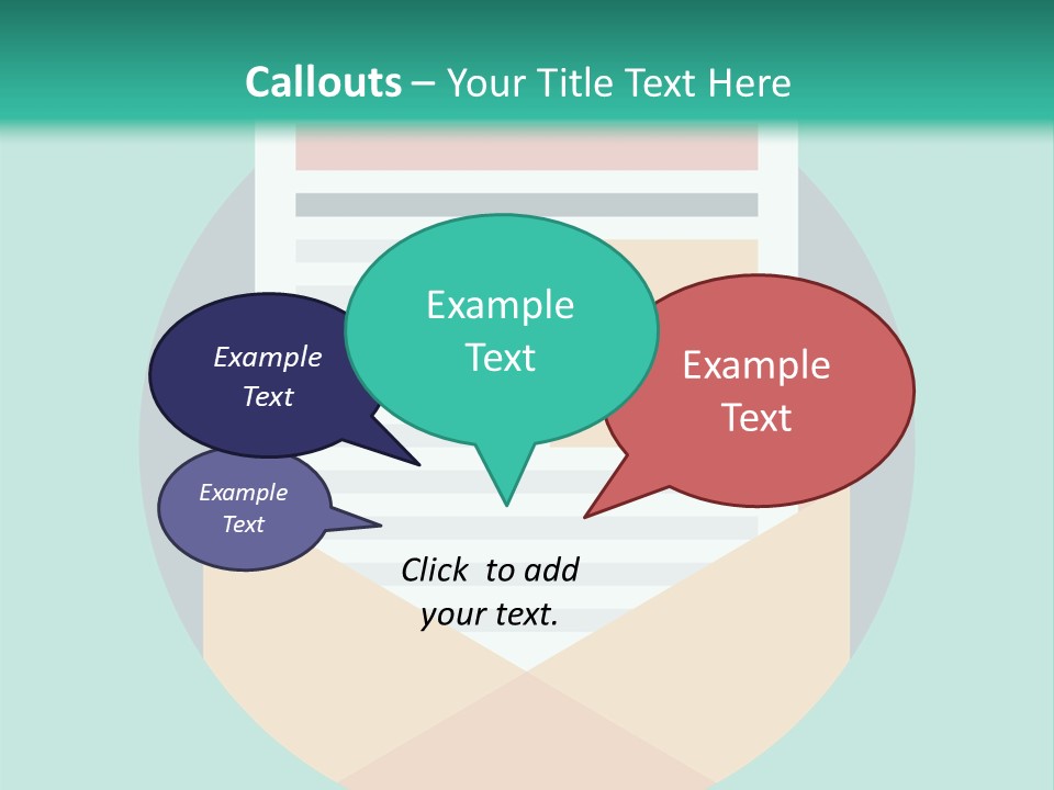 An Email Envelope With A Paper In The Middle Of It PowerPoint Template