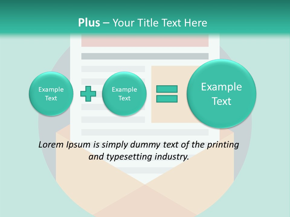 An Email Envelope With A Paper In The Middle Of It PowerPoint Template