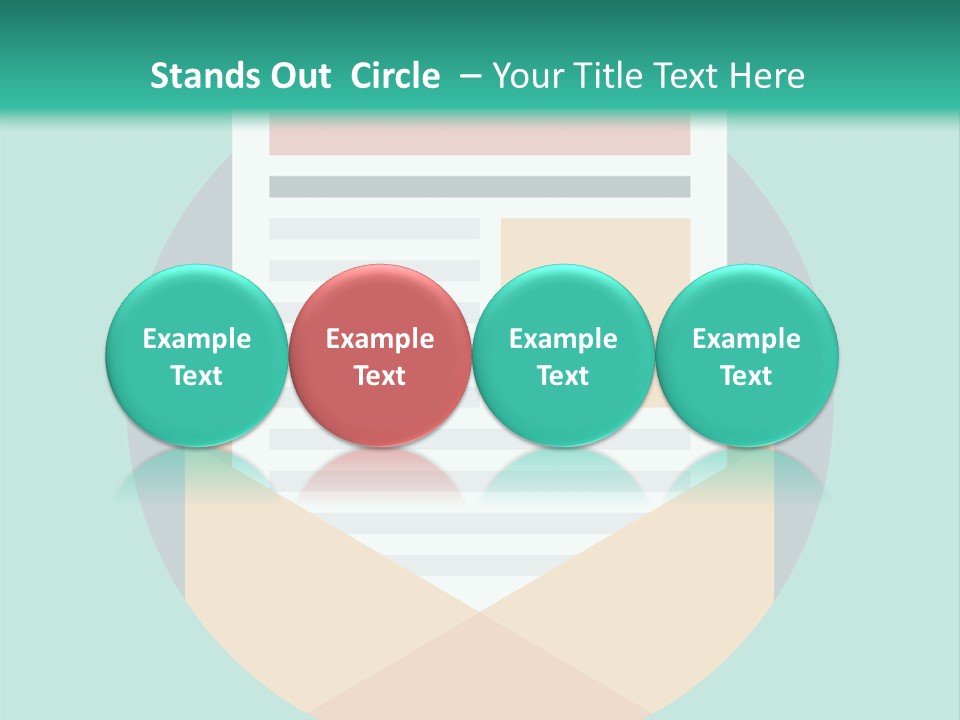 An Email Envelope With A Paper In The Middle Of It PowerPoint Template