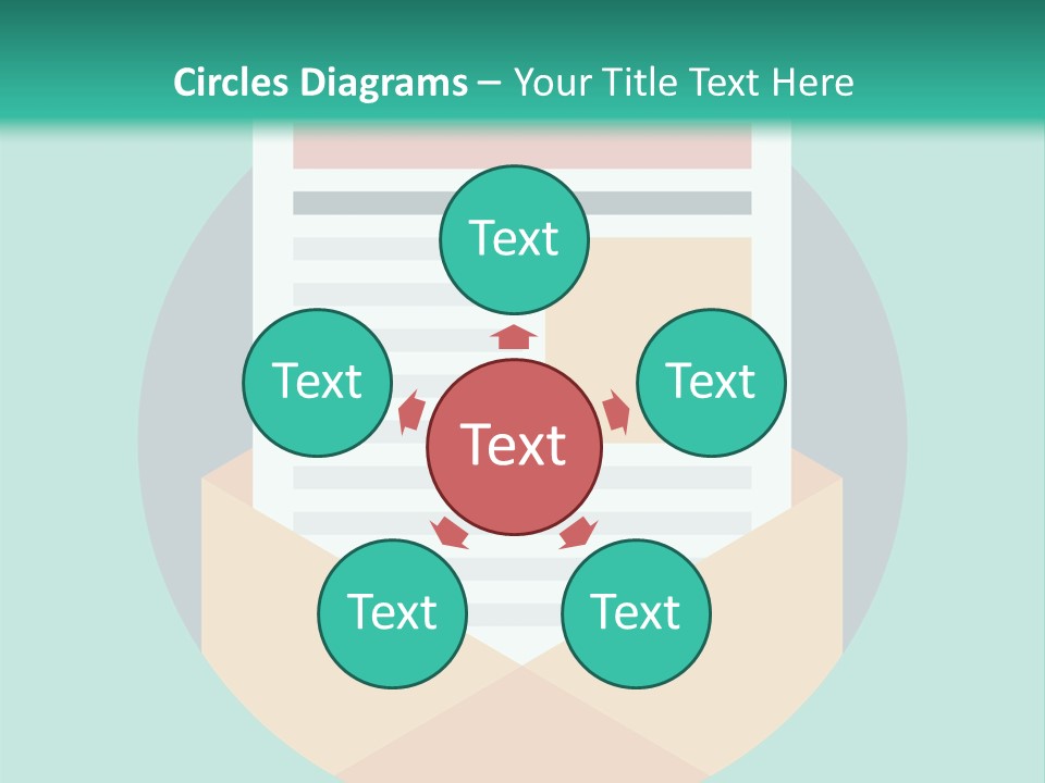 An Email Envelope With A Paper In The Middle Of It PowerPoint Template