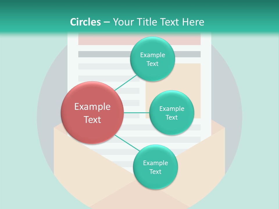 An Email Envelope With A Paper In The Middle Of It PowerPoint Template