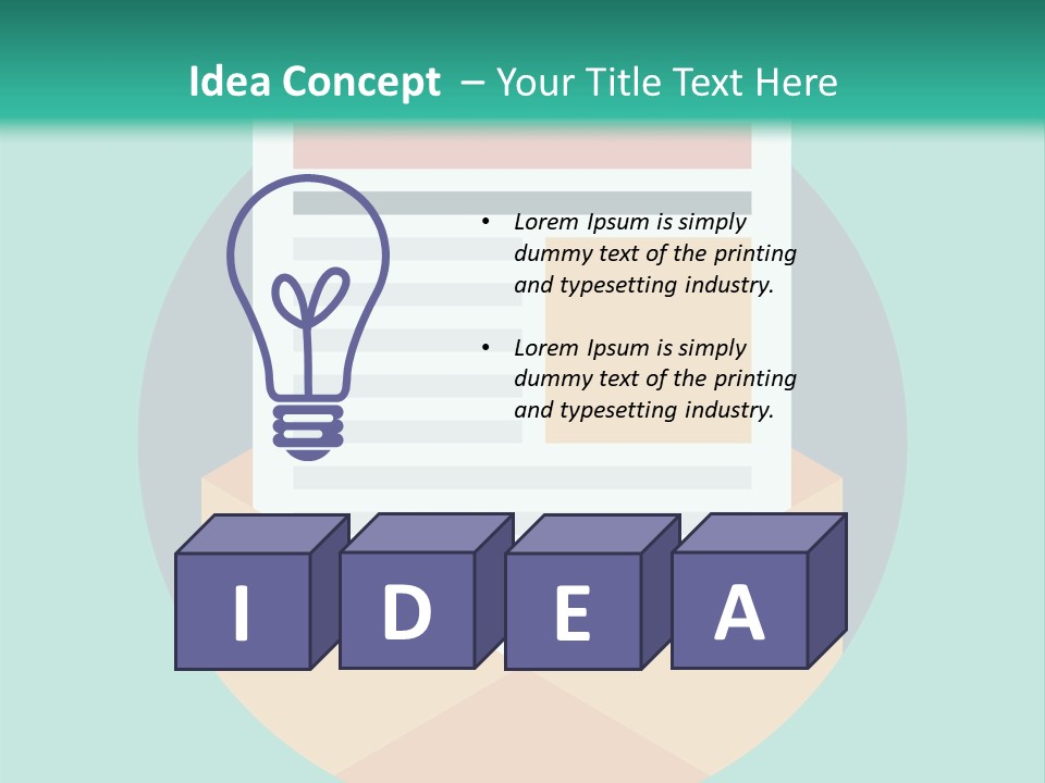 An Email Envelope With A Paper In The Middle Of It PowerPoint Template
