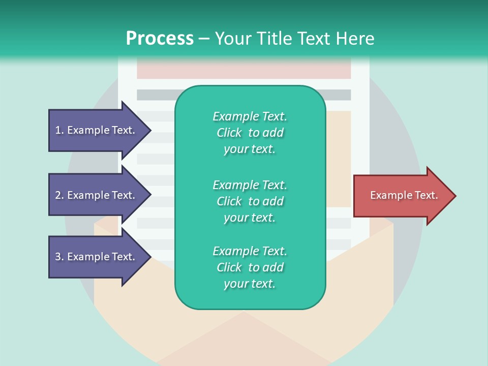 An Email Envelope With A Paper In The Middle Of It PowerPoint Template
