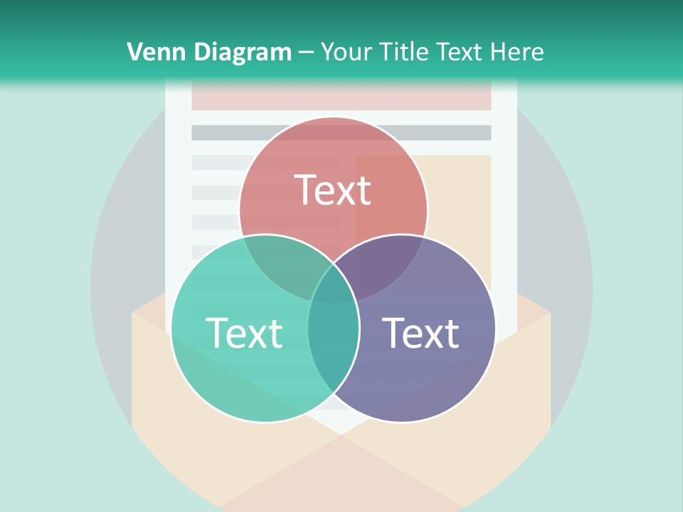 An Email Envelope With A Paper In The Middle Of It PowerPoint Template