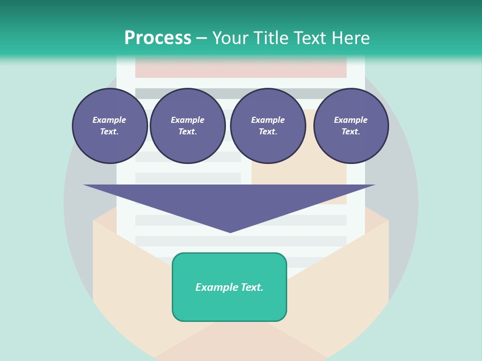 An Email Envelope With A Paper In The Middle Of It PowerPoint Template