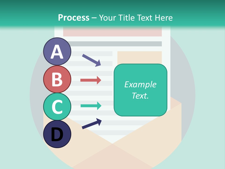 An Email Envelope With A Paper In The Middle Of It PowerPoint Template