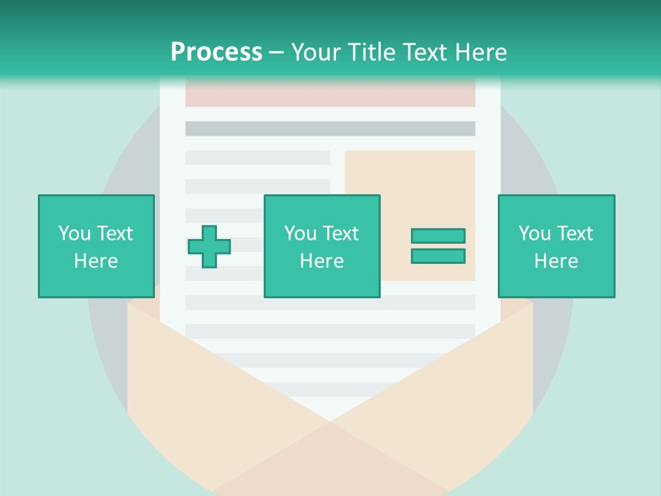 An Email Envelope With A Paper In The Middle Of It PowerPoint Template