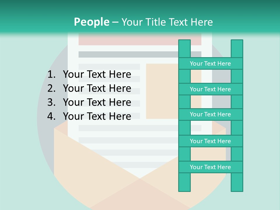 An Email Envelope With A Paper In The Middle Of It PowerPoint Template