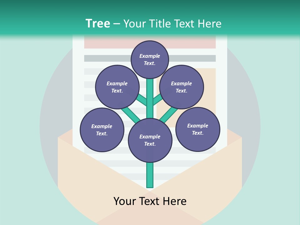An Email Envelope With A Paper In The Middle Of It PowerPoint Template