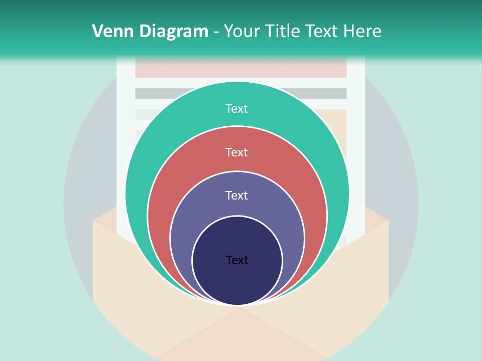 An Email Envelope With A Paper In The Middle Of It PowerPoint Template