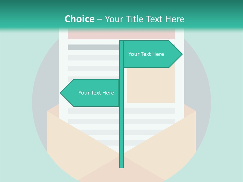 An Email Envelope With A Paper In The Middle Of It PowerPoint Template