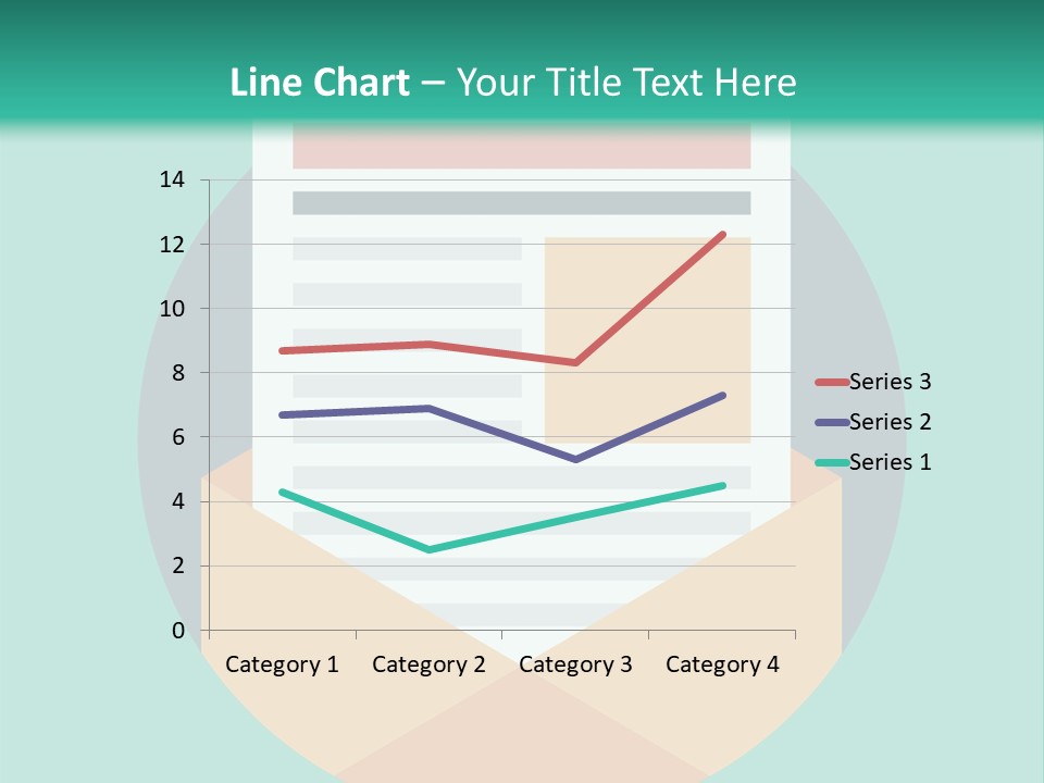 An Email Envelope With A Paper In The Middle Of It PowerPoint Template
