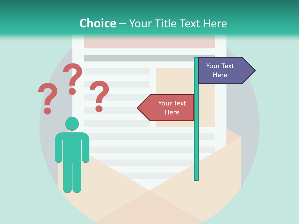 An Email Envelope With A Paper In The Middle Of It PowerPoint Template
