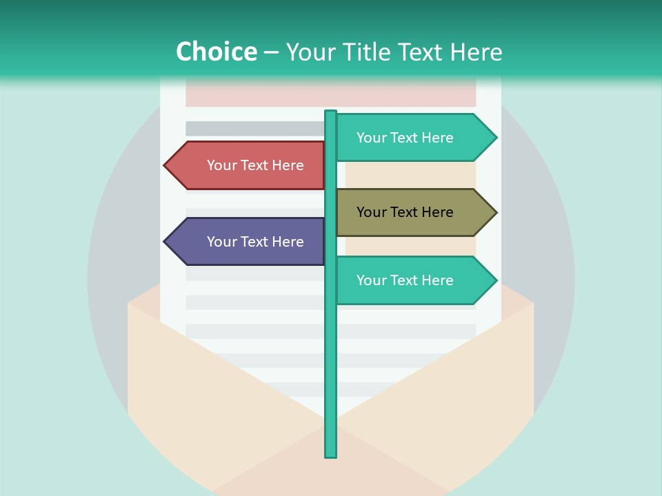 An Email Envelope With A Paper In The Middle Of It PowerPoint Template
