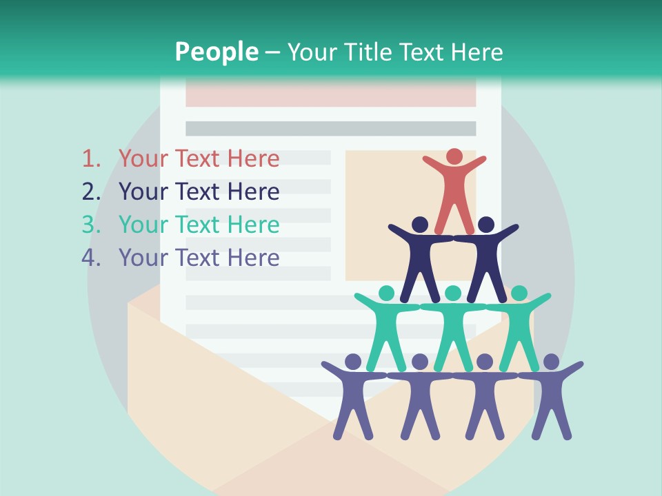 An Email Envelope With A Paper In The Middle Of It PowerPoint Template