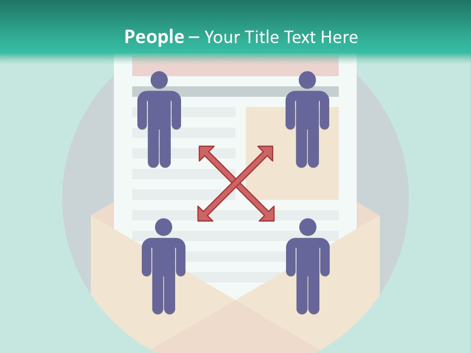 An Email Envelope With A Paper In The Middle Of It PowerPoint Template