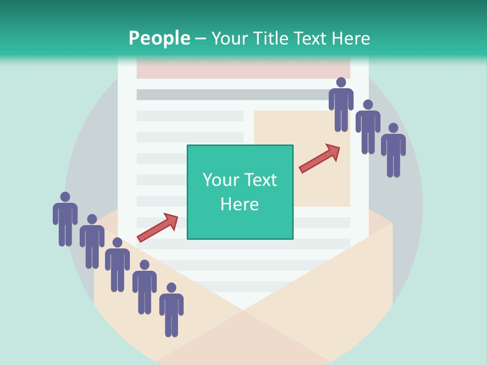 An Email Envelope With A Paper In The Middle Of It PowerPoint Template