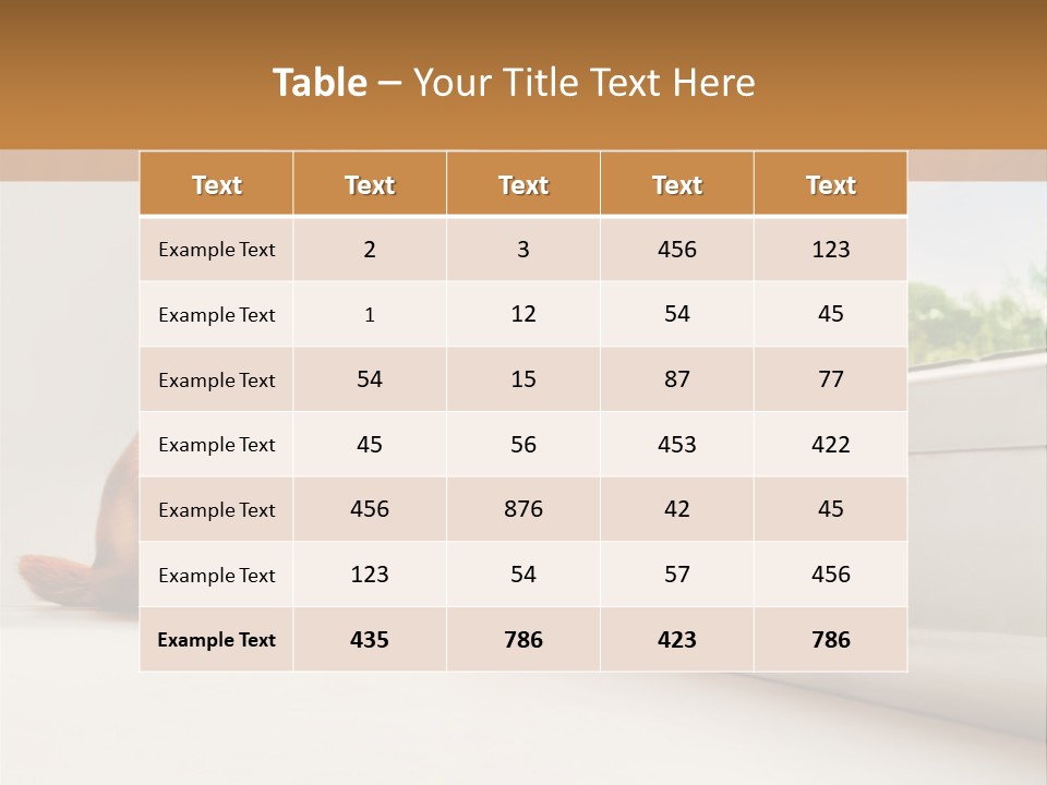 A Small Dog Is Looking Out Of A Window PowerPoint Template