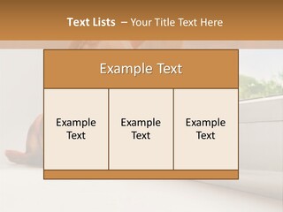 A Small Dog Is Looking Out Of A Window PowerPoint Template