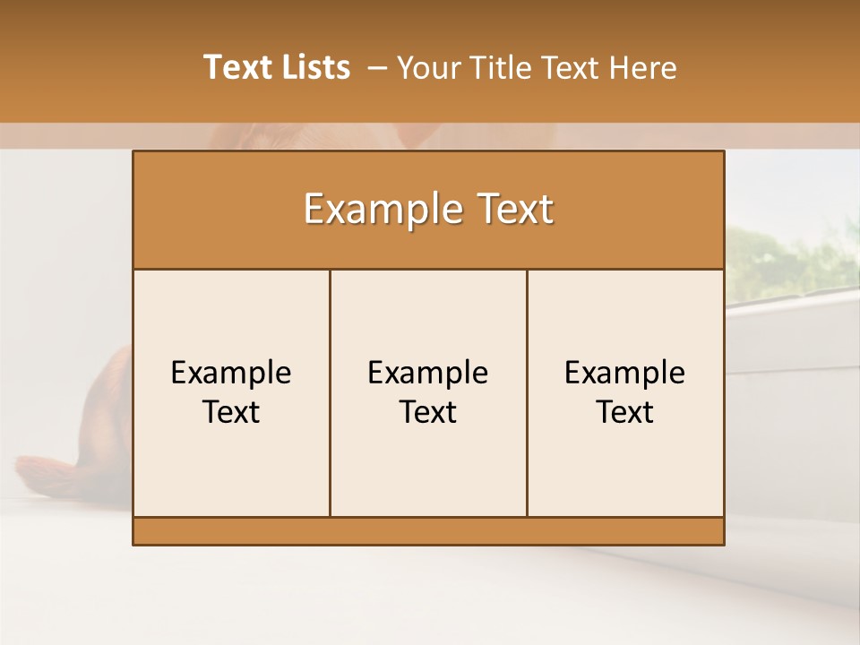 A Small Dog Is Looking Out Of A Window PowerPoint Template