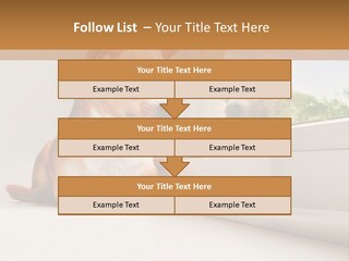 A Small Dog Is Looking Out Of A Window PowerPoint Template