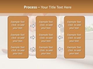 A Small Dog Is Looking Out Of A Window PowerPoint Template