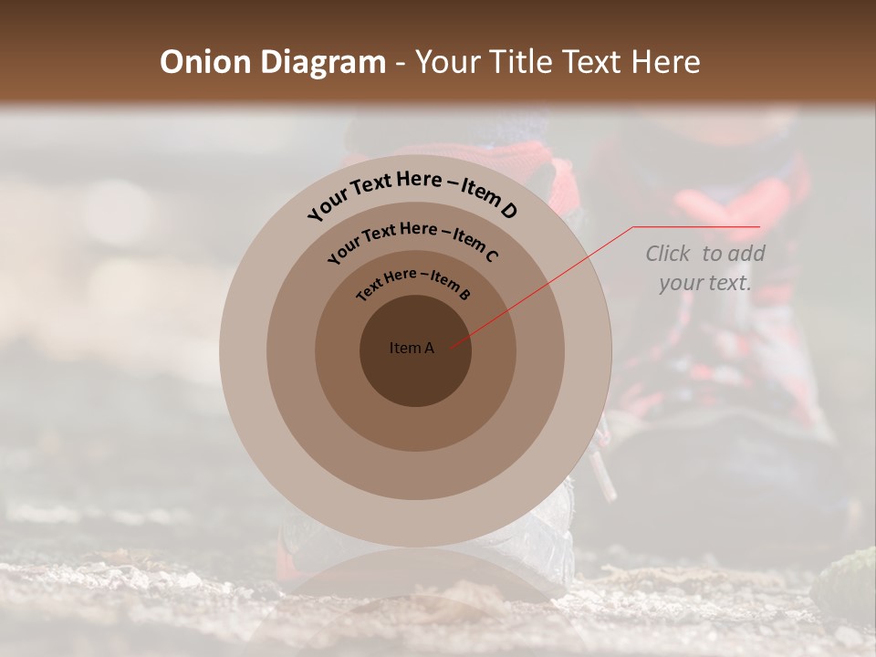A Person's Feet In Hiking Shoes On The Ground PowerPoint Template