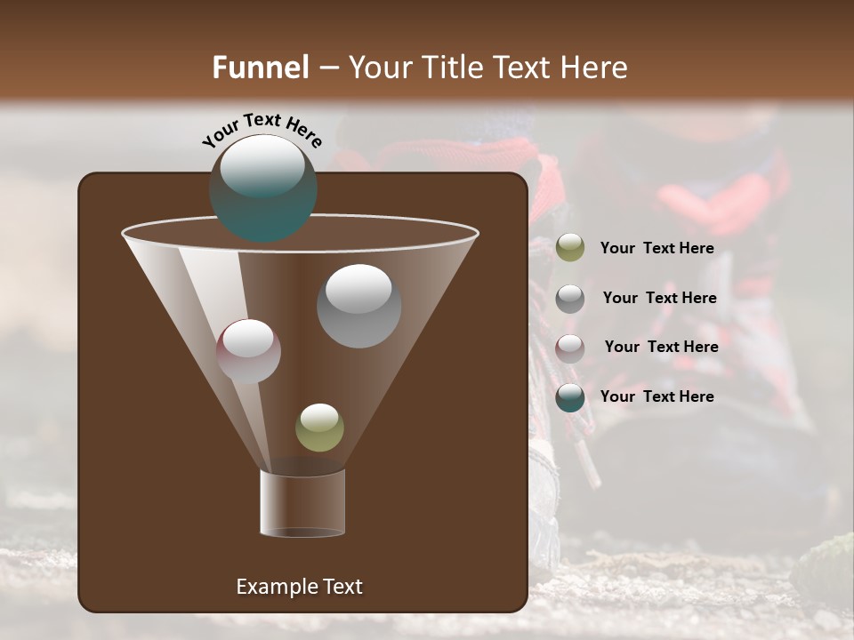 A Person's Feet In Hiking Shoes On The Ground PowerPoint Template