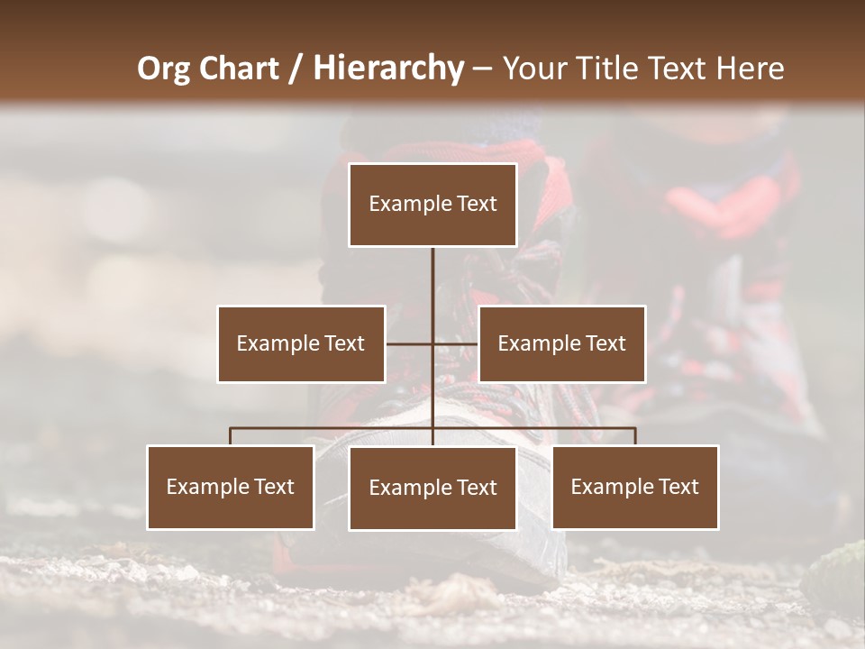 A Person's Feet In Hiking Shoes On The Ground PowerPoint Template